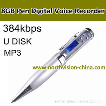 Pen Voice Recorder with 192kbps/384kbps Audio